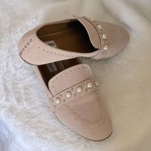 Blush Suede Loafers